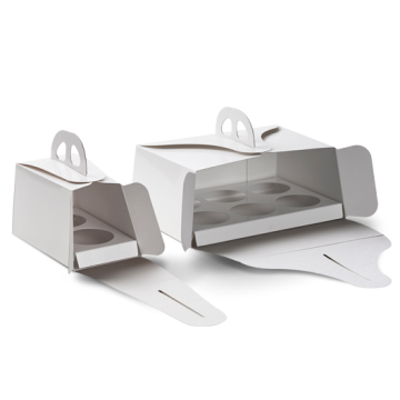 SCATOLA PORTA CUP CAKE BIANCO